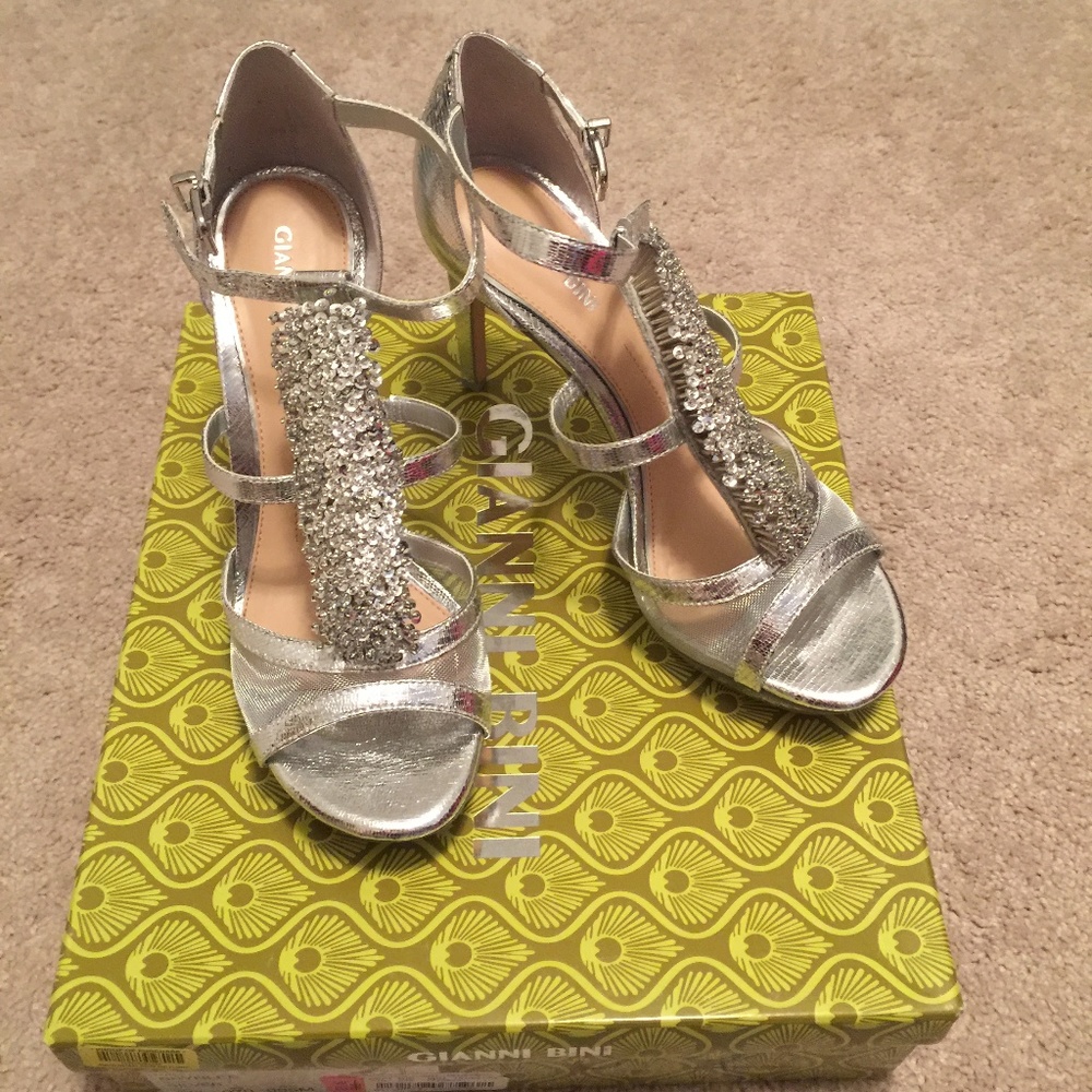 Gianni Bini Silver Heels